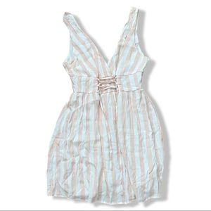 Forever 21 Striped Dress Tie in Front - Size M